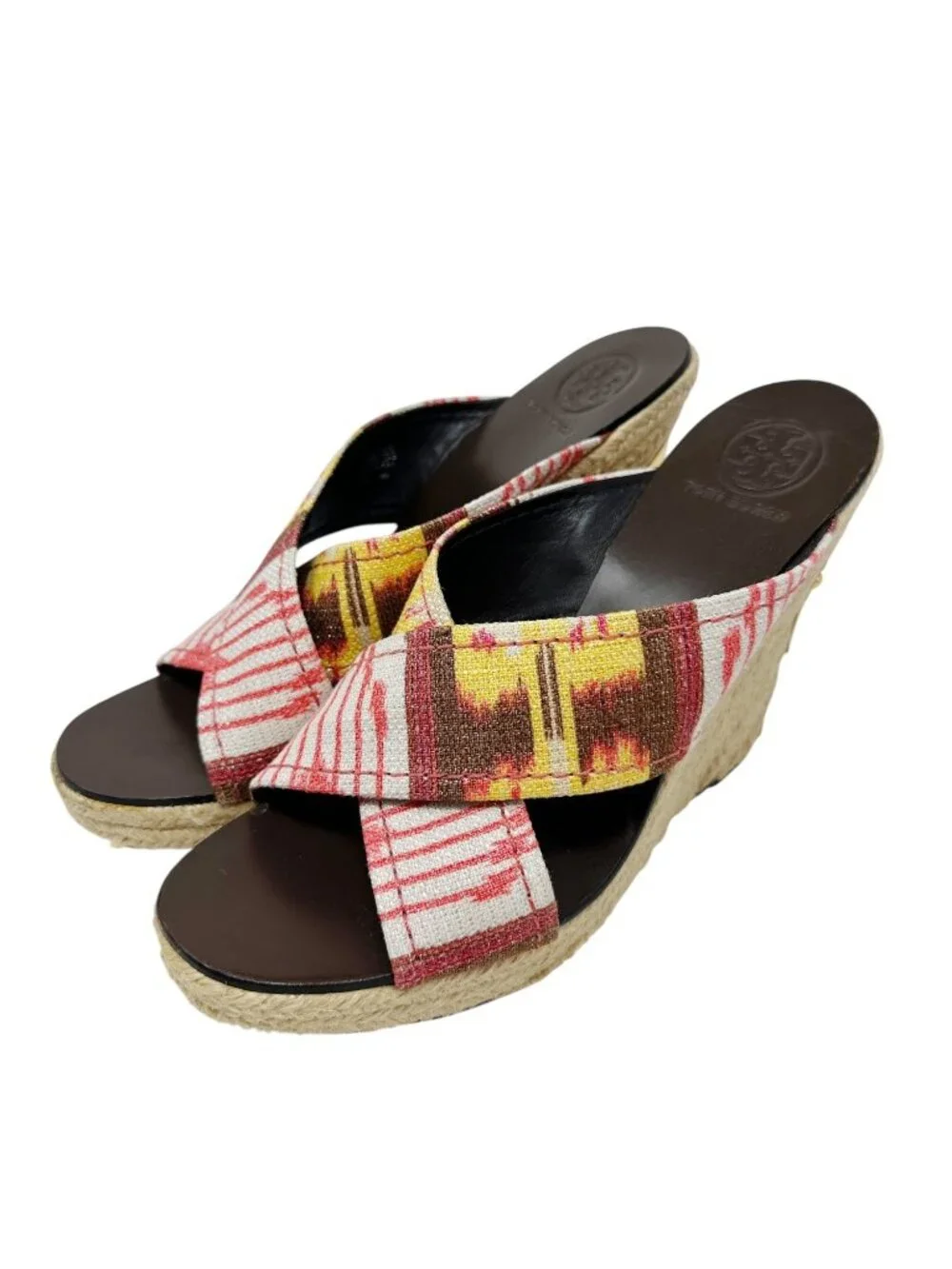 Tory Burch Kristen Espadrille Wedge Sandals Multicolor Size 9M