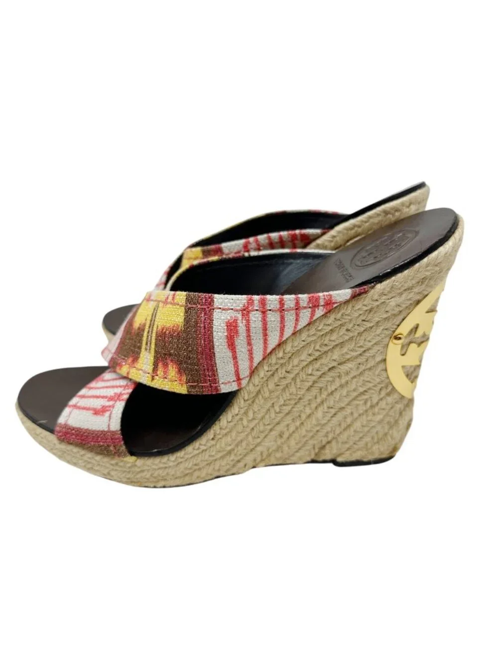 Tory Burch Kristen Espadrille Wedge Sandals Multicolor Size 9M