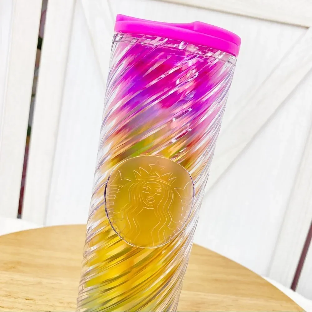 Starbucks Pride 2023 Iridescent Ombre‎ Swirl Tumbler Cup