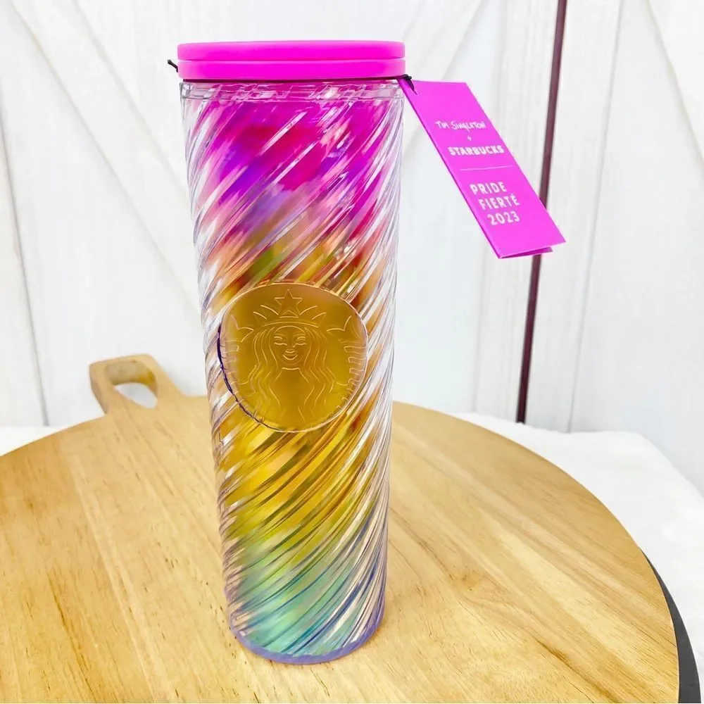 Starbucks Pride 2023 Iridescent Ombre‎ Swirl Tumbler Cup