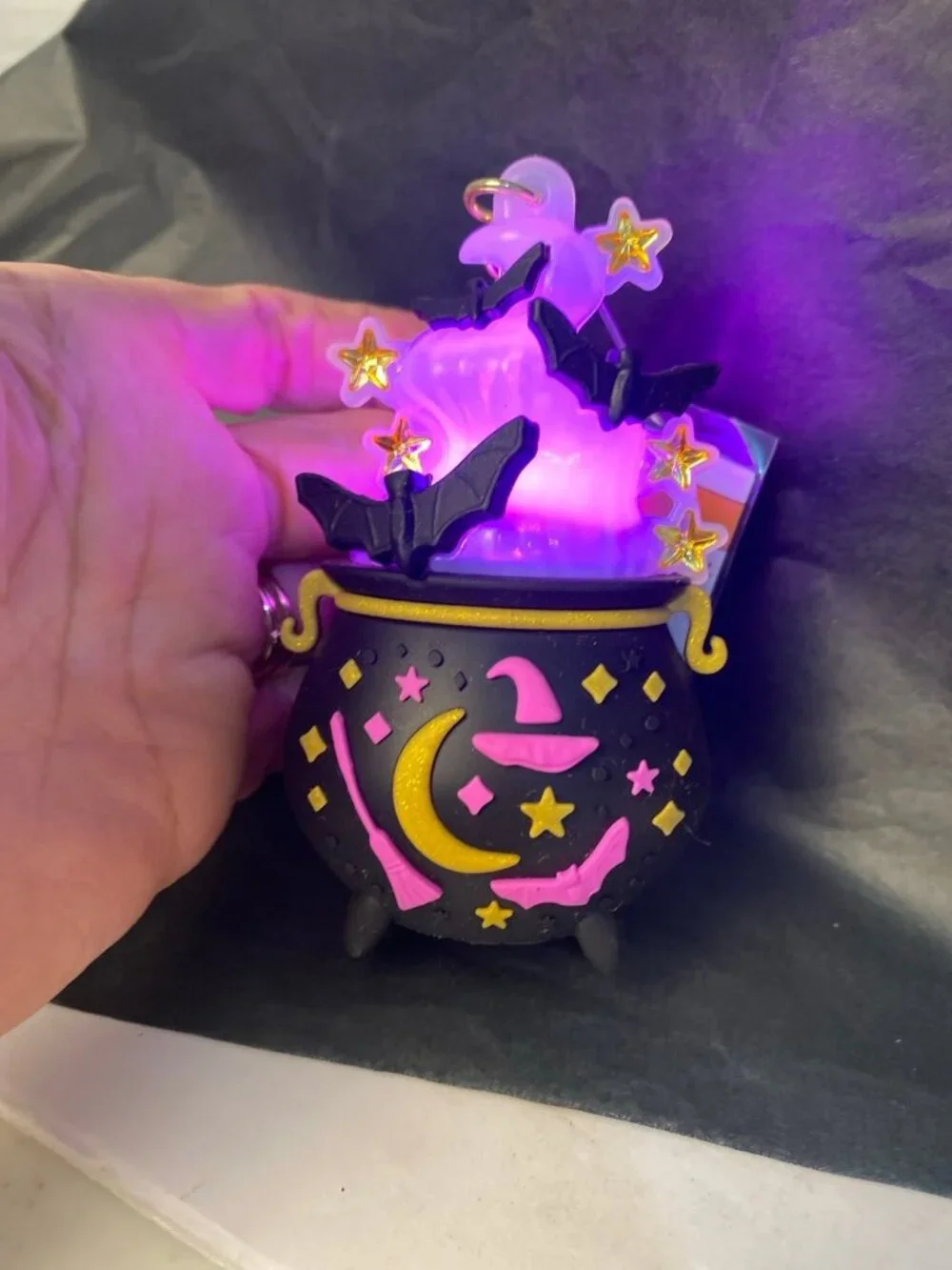 Halloween Light Up Cauldron Pocket Bac Holder & “Ghoul Friend” Sanitizer BBW