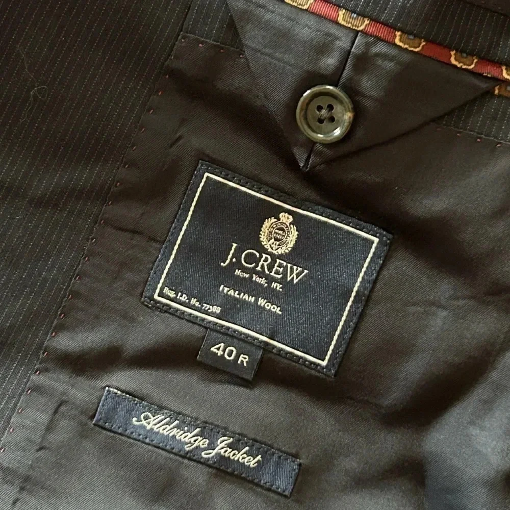 J. Crew Aldridge navy jacket Italian wool size 40R