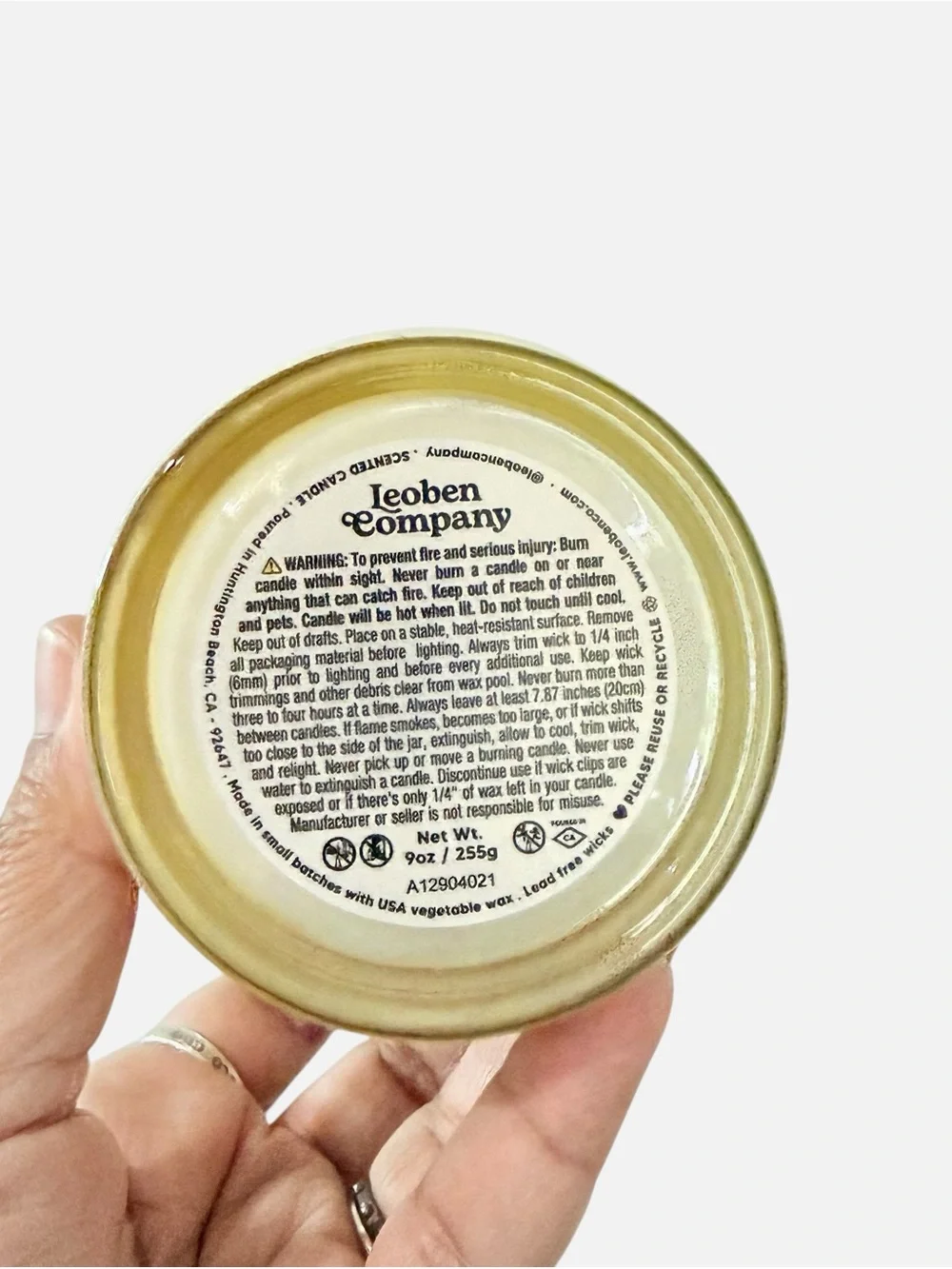 Leoben Company Vanilla Noir Luxury Scented Candle