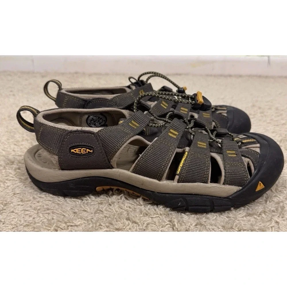 Keen Newport H2 Waterproof Hiking Performance Sport Sandals Gray Tan Men's 10.5