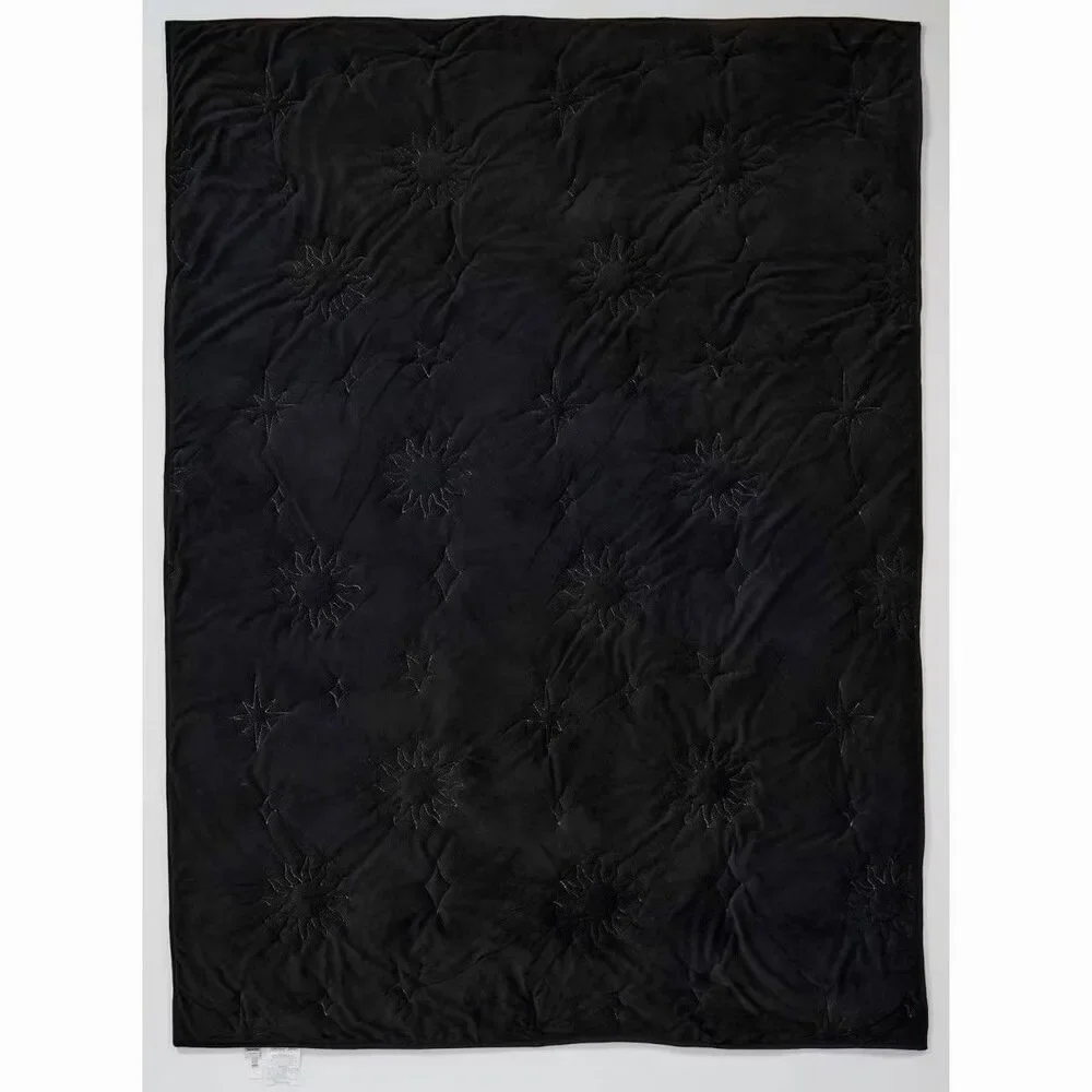 Celestial Garden Twin Velvet Embroidered Comforter Floral