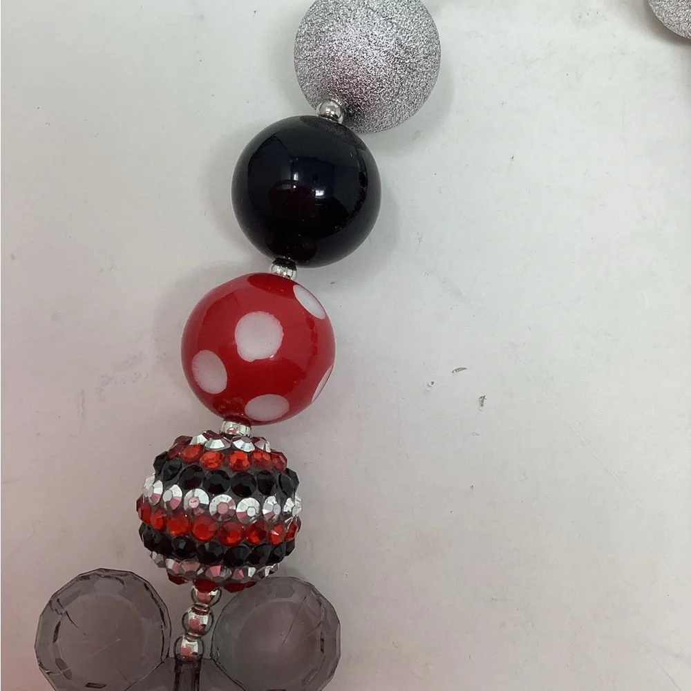 Girl's Chunky Beaded Minnie Themed Necklace