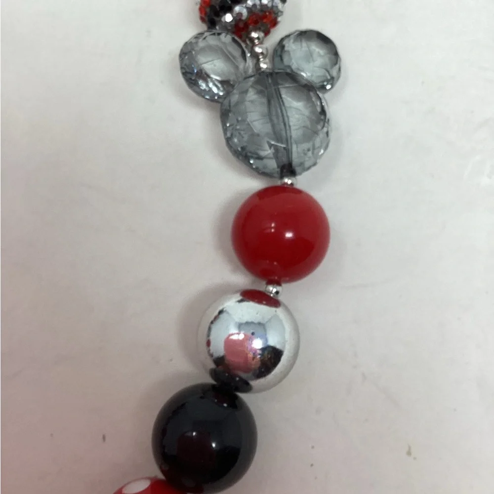 Girl's Chunky Beaded Minnie Themed Necklace