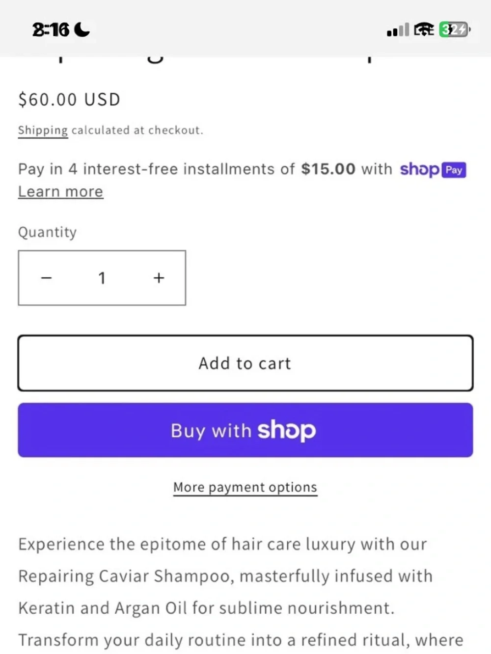 N/A strengthening shampoo