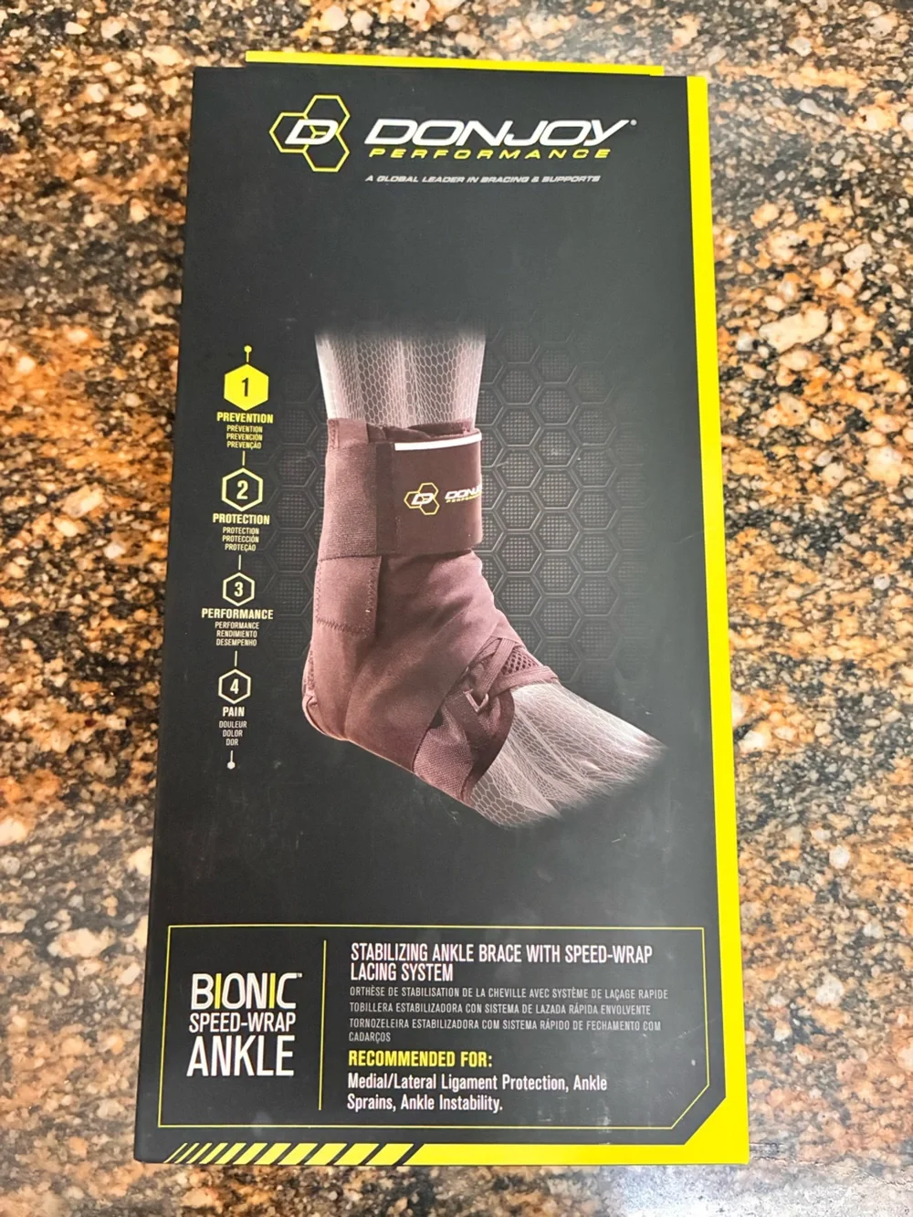 DonJoy Performance Bionic Speed Wrap Ankle Brace Lace-Up - Large - Black