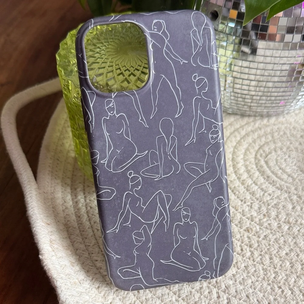 Velvet Caviar iPhone 12 Pro Case Nude Line Art MagSafe Matte