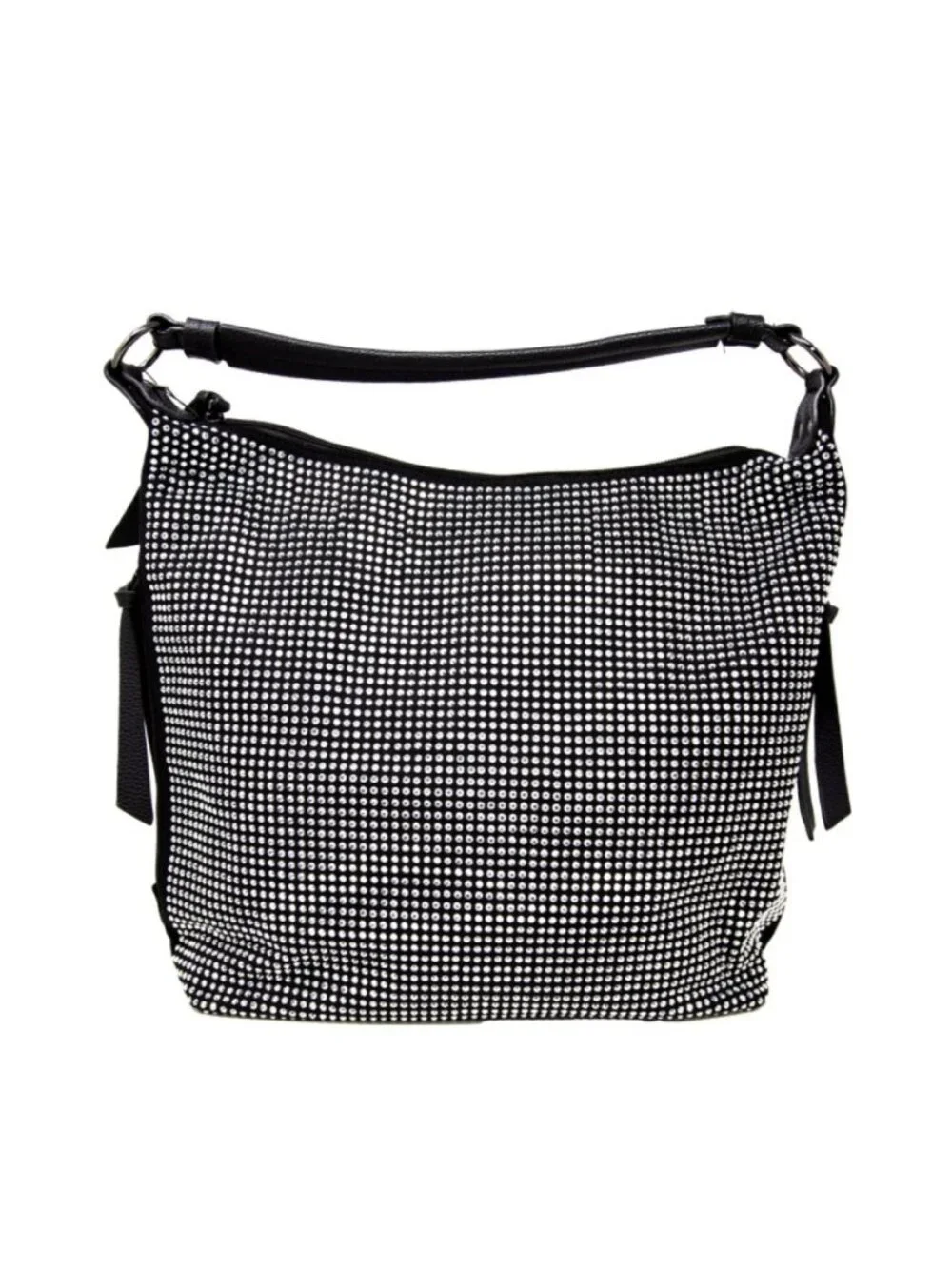 NWT Black Large Rhinestone Hobo Bag Sparkly Crossbody Purse Y2K Glam