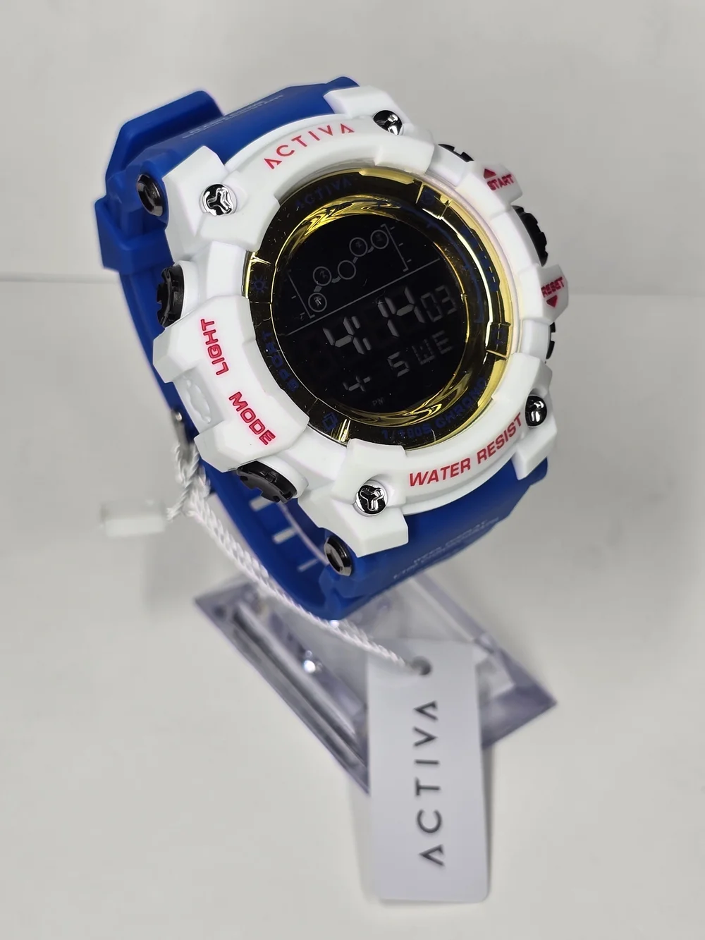 Activa Summit X Invicta Unisex Digital Watch - 50mm. Blue, Yellow (ACW8082-013)