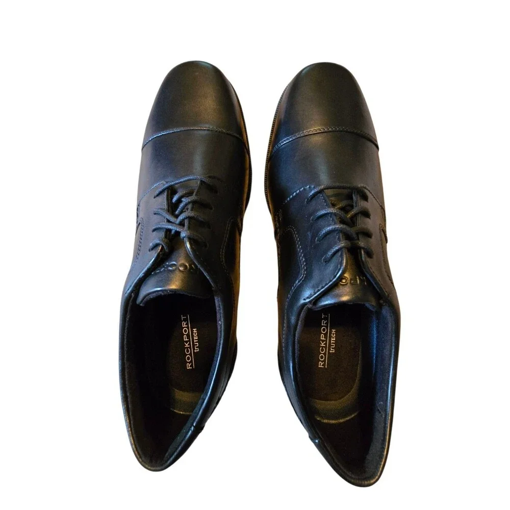 Rockport Robinsyn Cap Men's Leather Cap Toe Shoes Size 10W