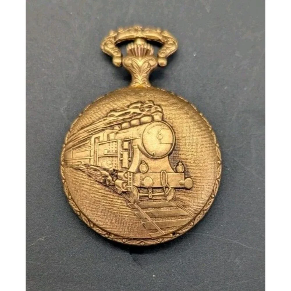 Arnex Quartz Full Pocket Watch - Gold Train - Needs Battery Replaced