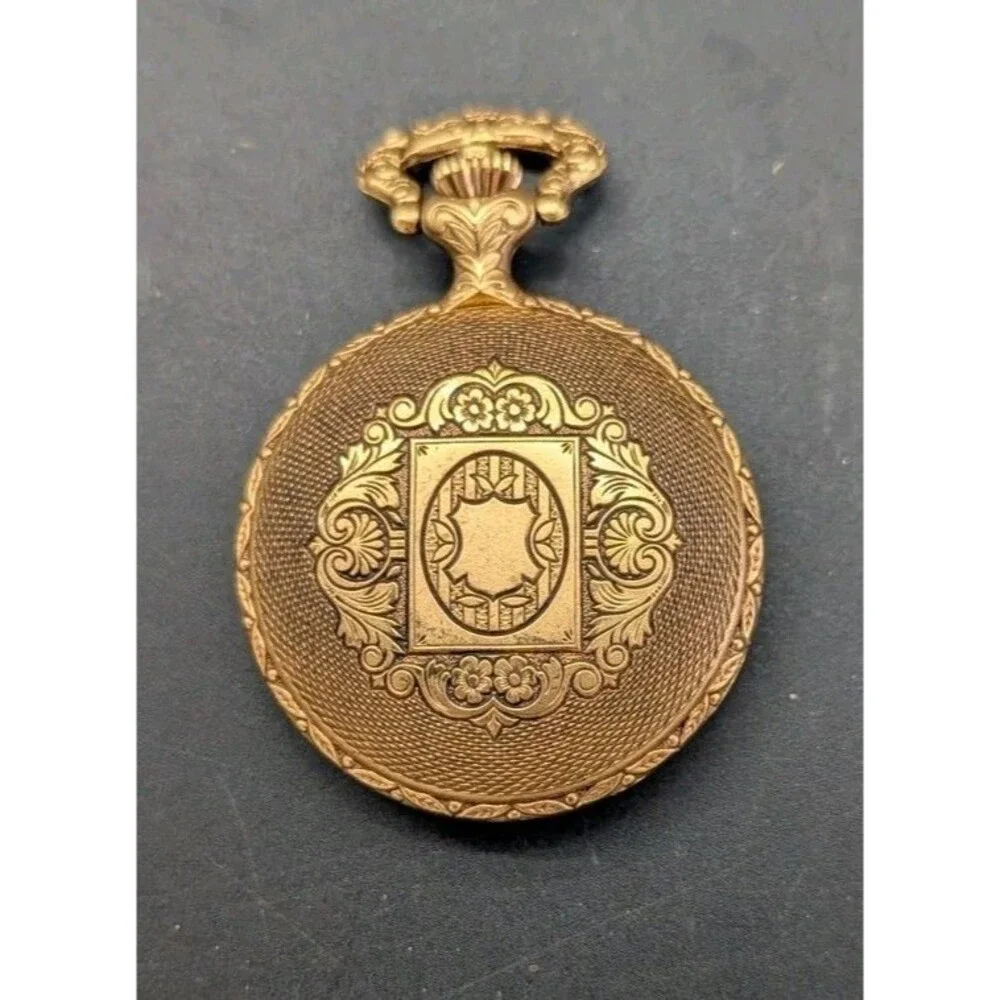 Arnex Quartz Full Pocket Watch - Gold Train - Needs Battery Replaced