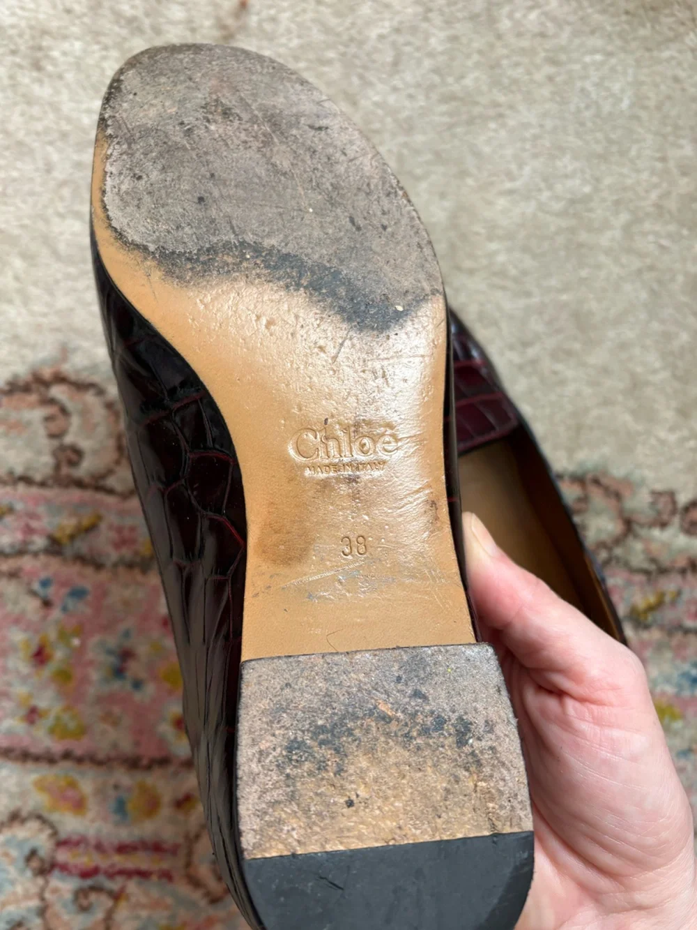 Chloe burgundy brown