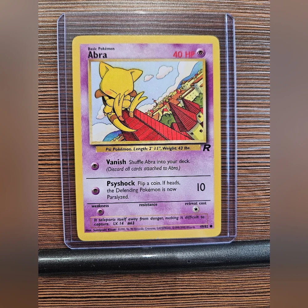 Pokemon Abra 49/82 Team Rocket Pokemon Card