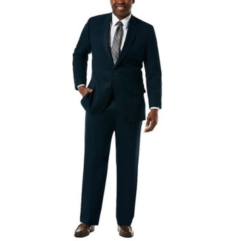 Haggar JMH Big & Tall Classic Fit Suit Separates Jacket Men's 56 Long Dark Navy