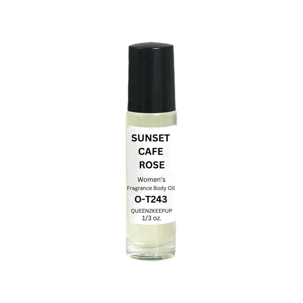 Sunset Café Rose Women's Body Oil Spicy Floral and Coffee Infused Roll-On Scent
