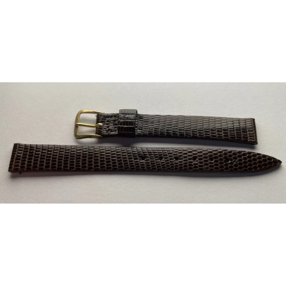 11mm Watch Band‎ Genuine Royal Lizard Brown Made In Canada