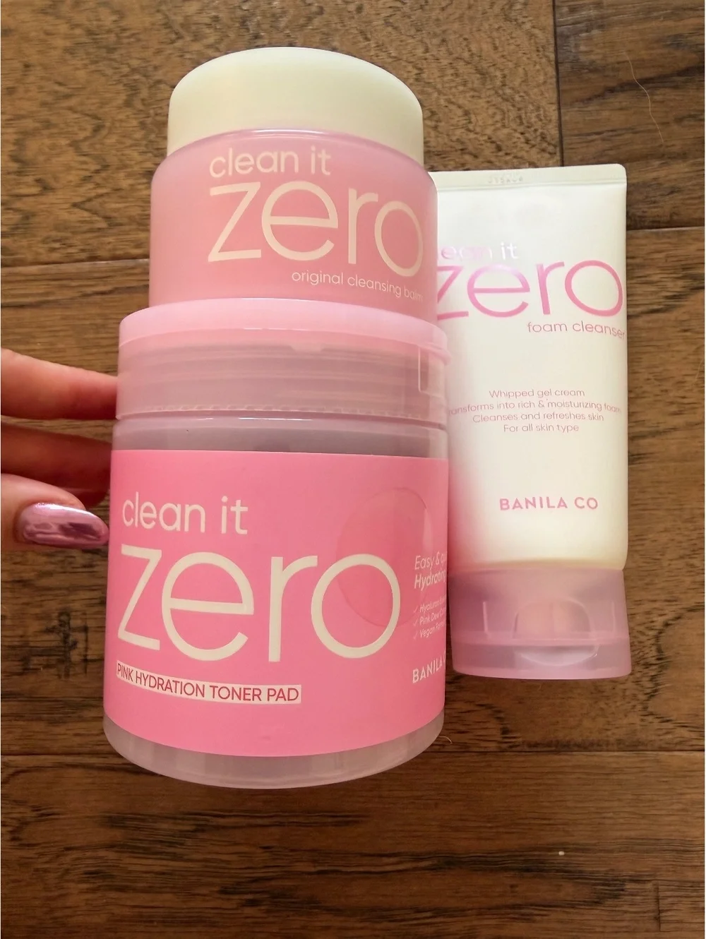 Banila Co Clean It Zero Cleansing Balm, Foam Cleanser & Hydration Toner Pads Set