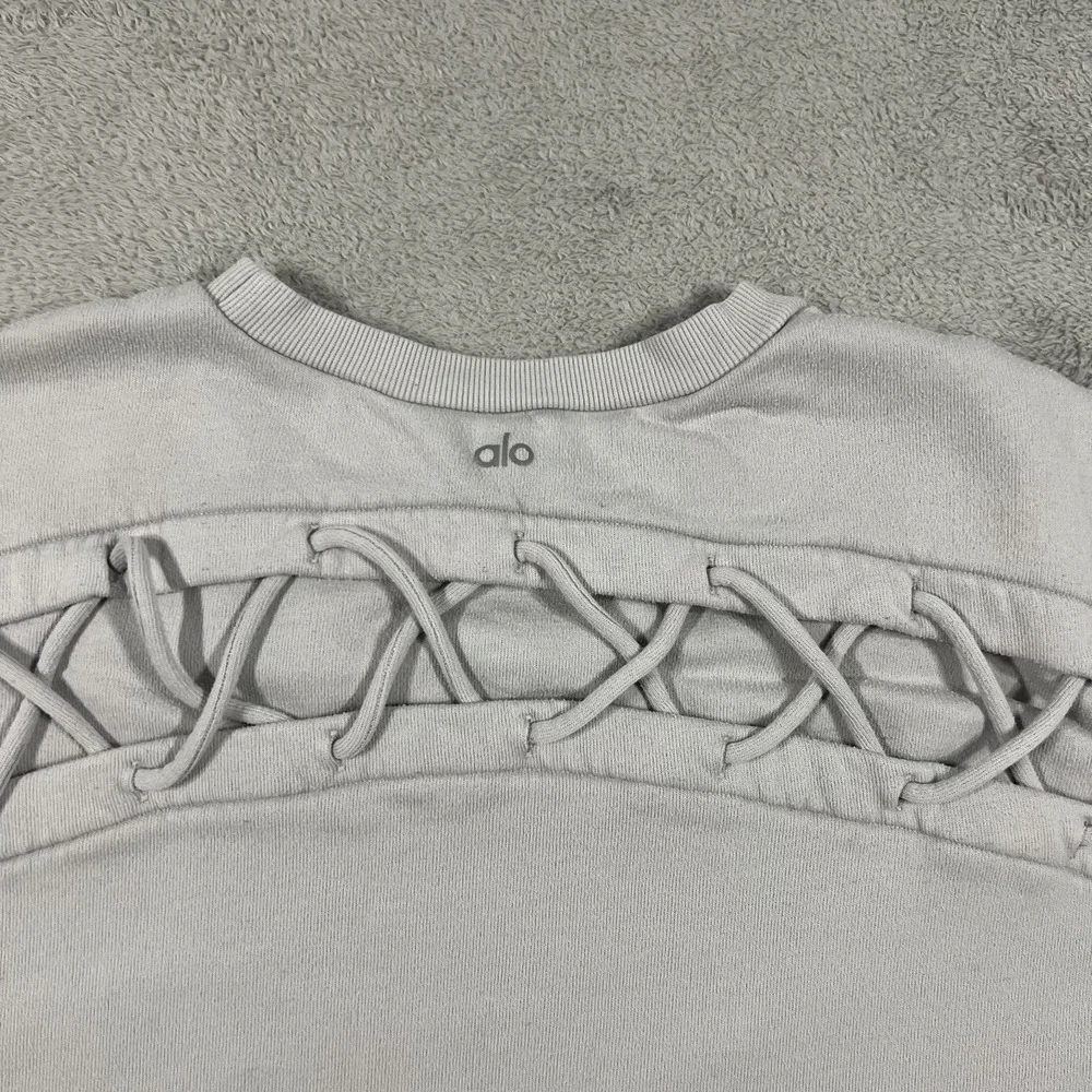Alo Yoga Sweatshirt Womens Medium Gray Pullover Fleece