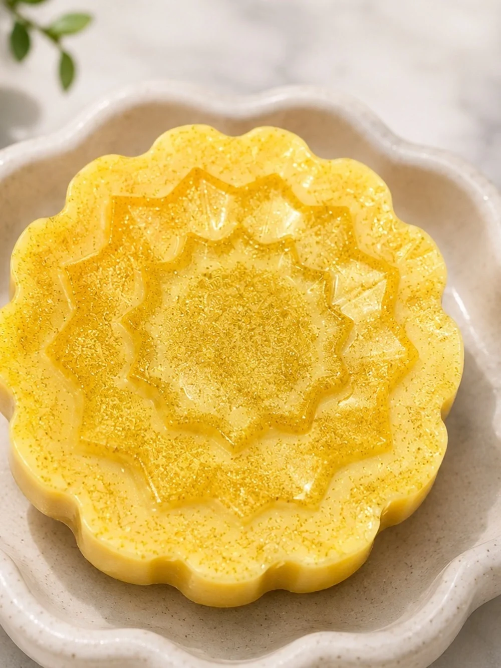 Mango vanilla soap SHIMMER 3x3 inches 7oz made with goat milk
