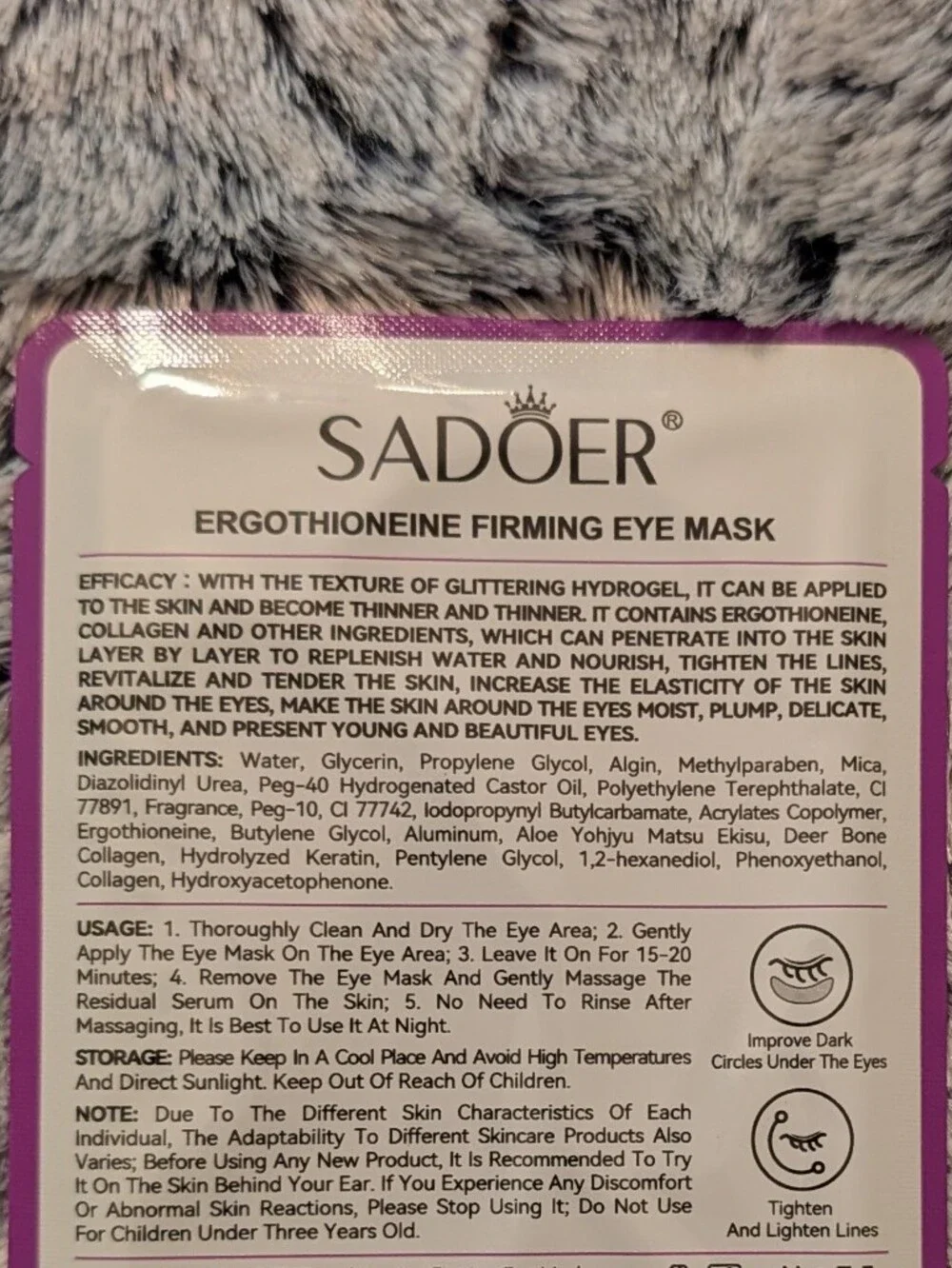 Sadoer under eye