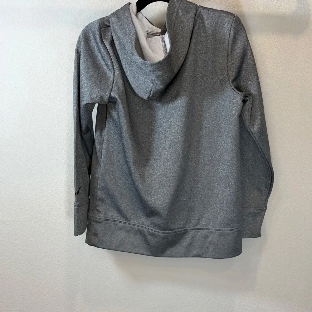 Nike 3 Brand Dri-FIT Hoodie Kids Small 8-10 Heather Grey All In Graphic 0402-GEH