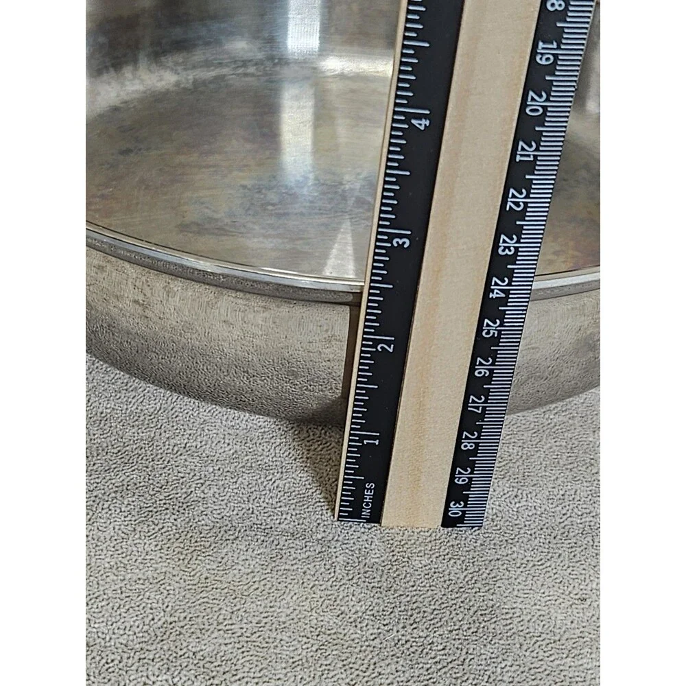 Health Craft 5 Ply Nicromium Surgical Steel 9.5” Pan With Lid Made In USA Heavy