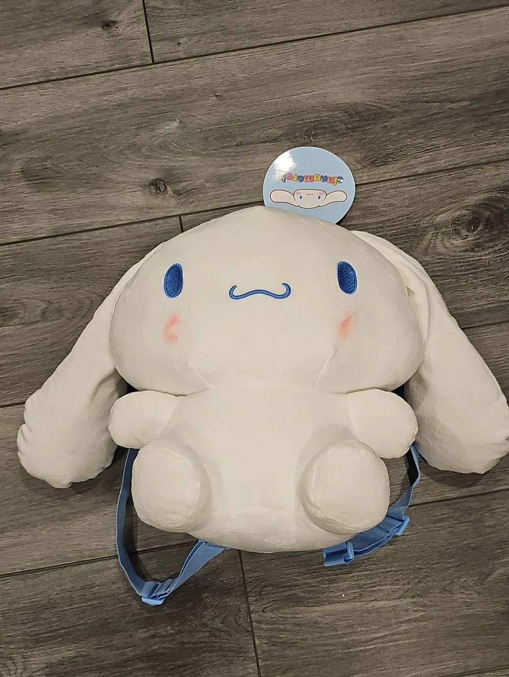 Cinnamoroll Plush Backpack - White with Blue Accents