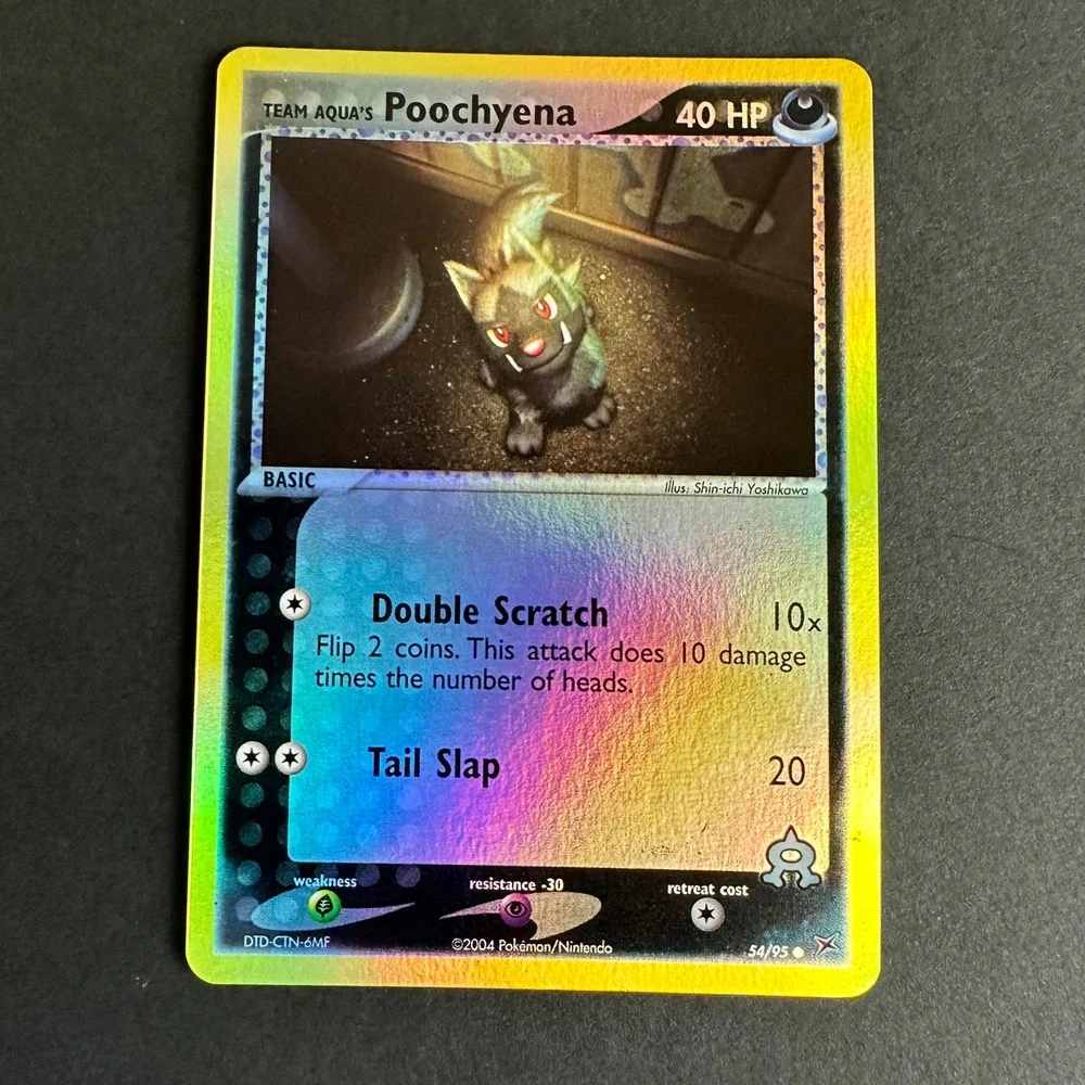 Pokemon TCG Team Aqua's Poochyena 54/95 Common Reverse Holo NM