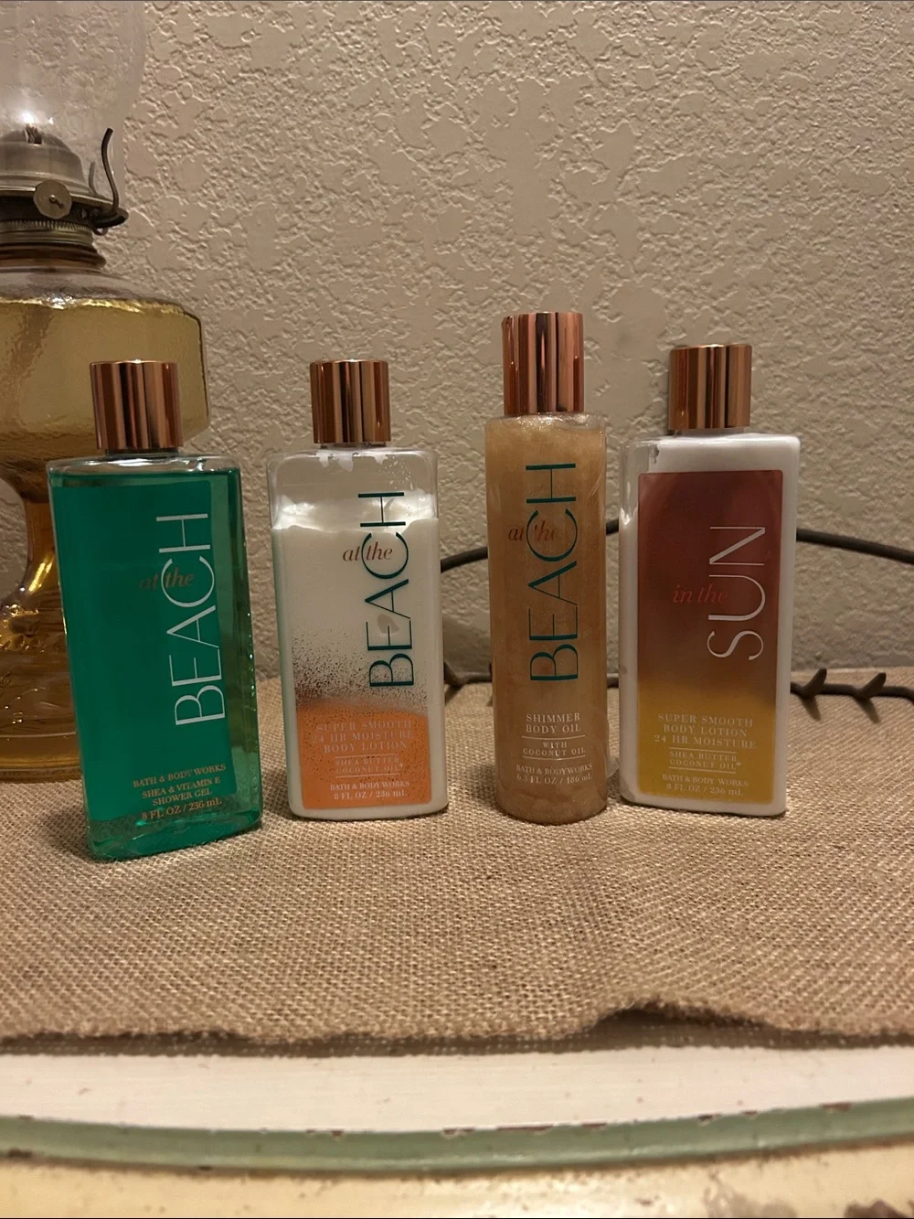 Beach Collection Shimmer & Body Lotions - Green, White, Gold, Brown