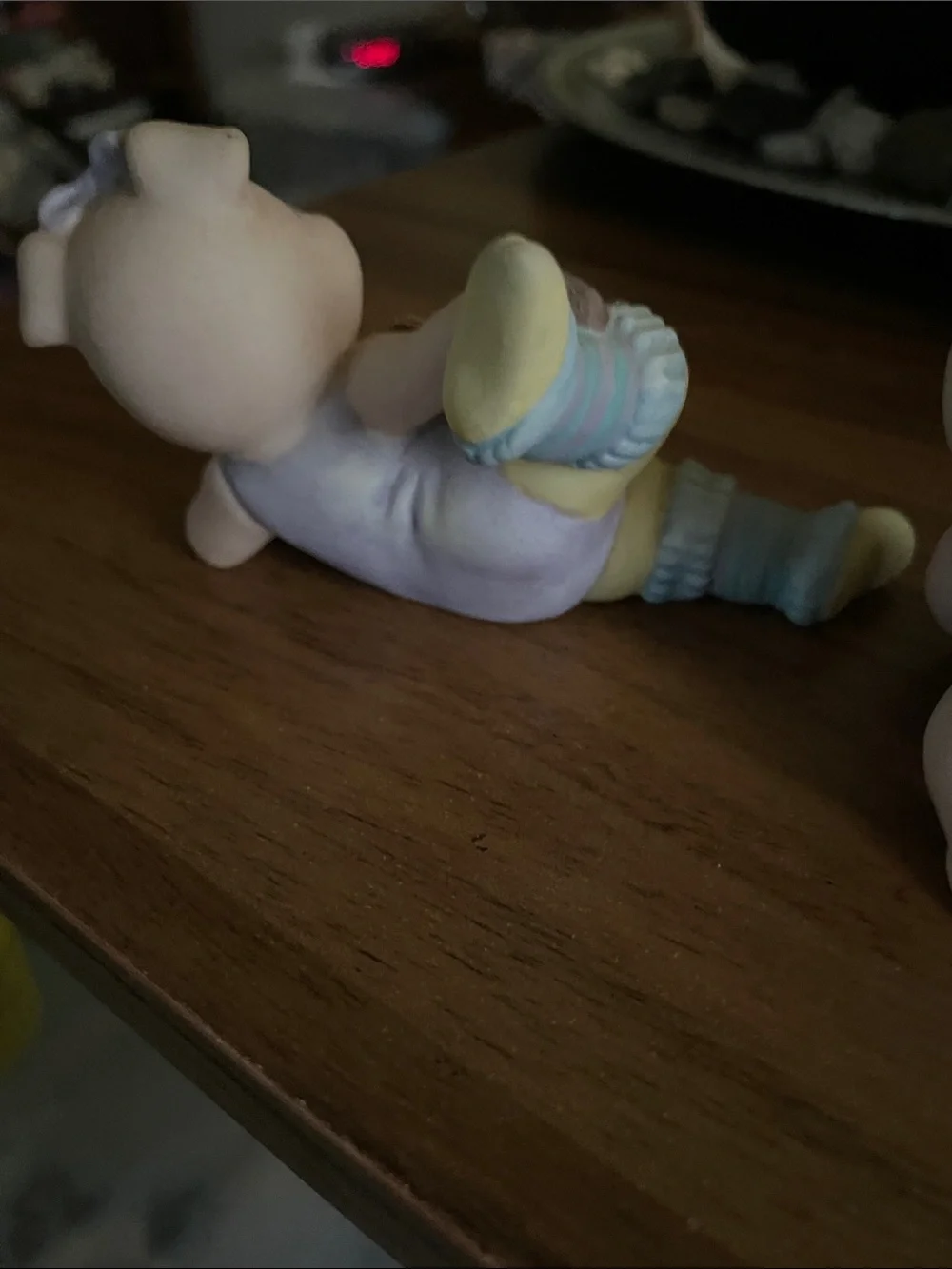 Pastel Pig Figurine Pair - Pink & Lavender exercise or Pilates so cute.