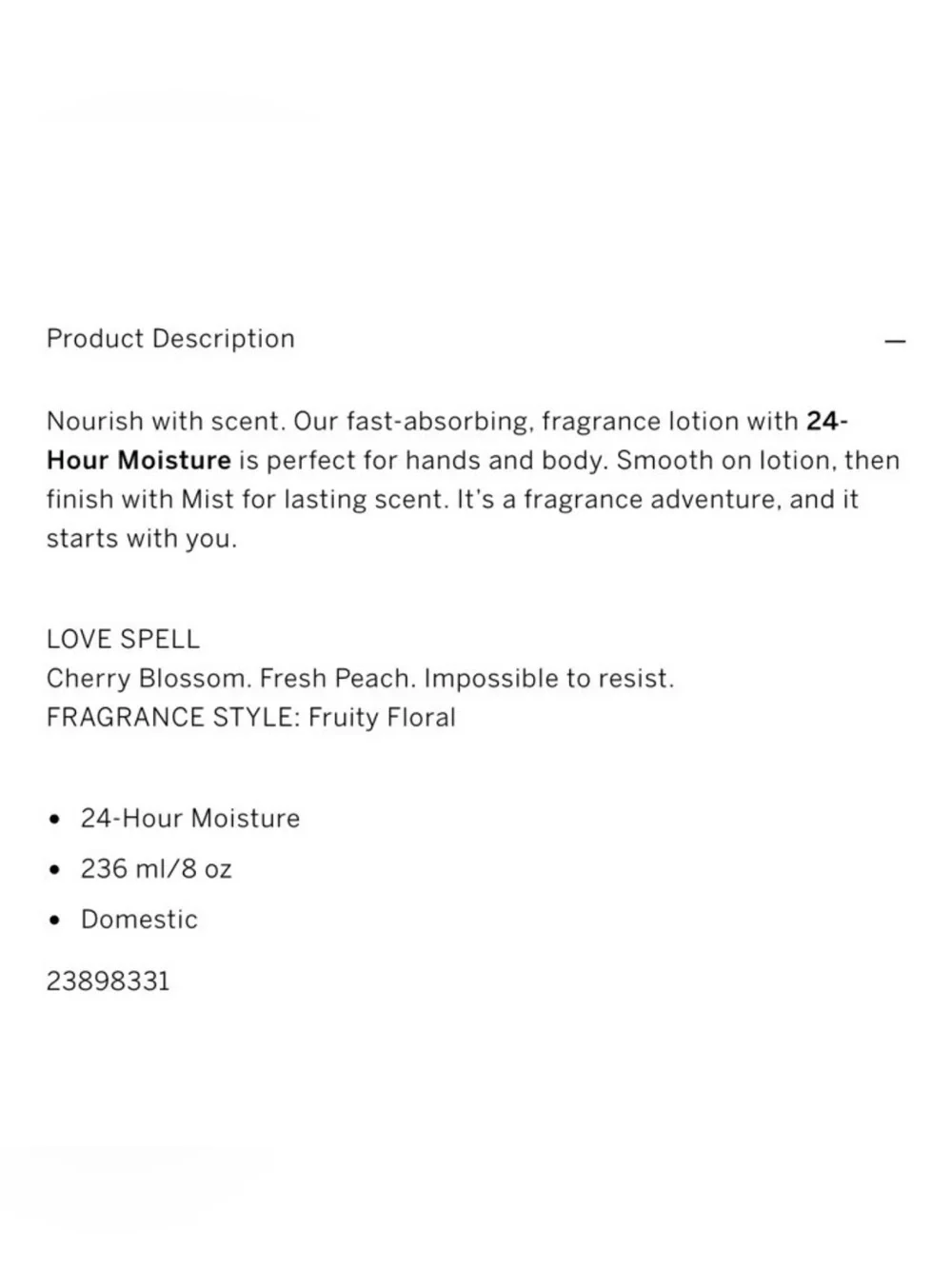 Victorias Secret fragrant body