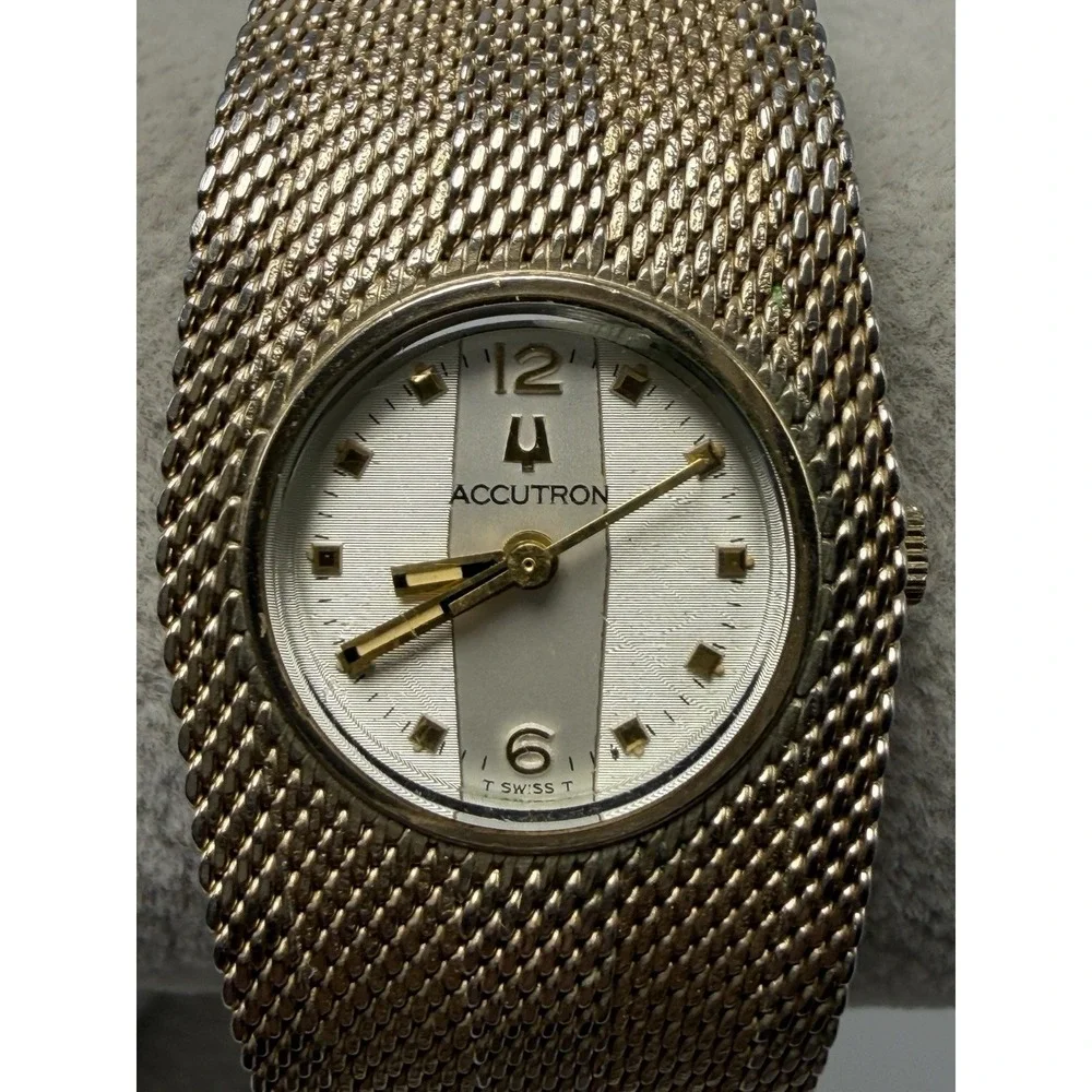Bulova Accutron 10K Gold Filled New Battery N2 Vintage 1972 Watch 25MM‎ 7