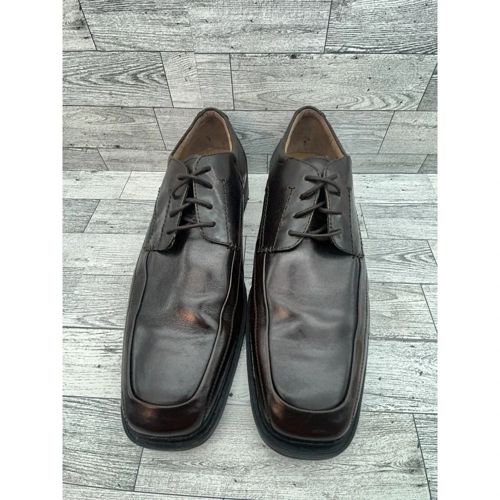 Florsheim Shoes Mens Size 10 Leather Square Toe Derby Dress‎ Comfort Oxfords