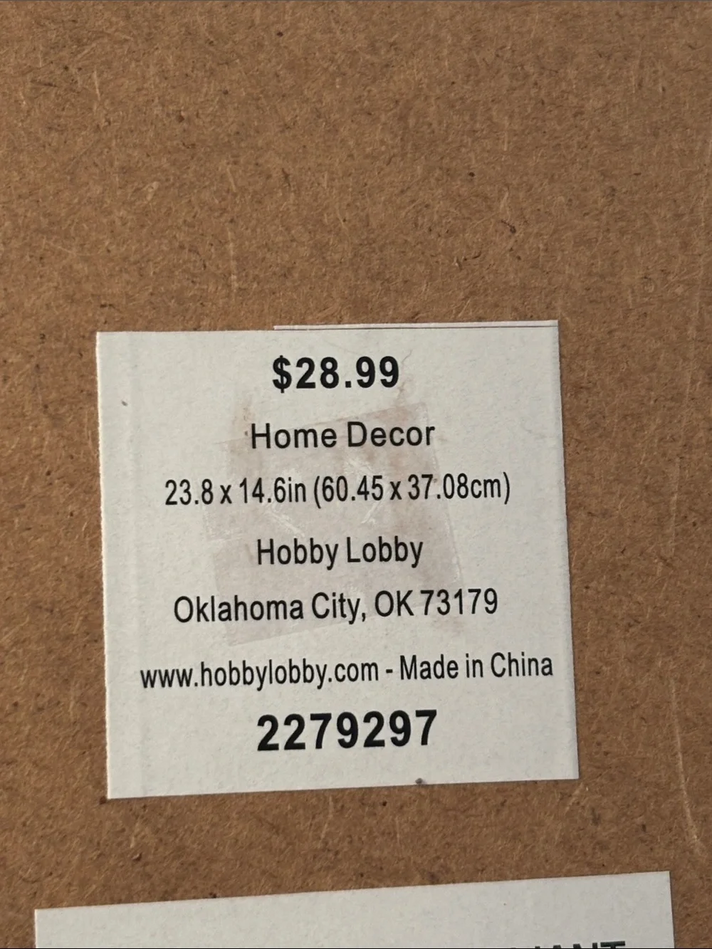 Hobby Lobby decorative wooden