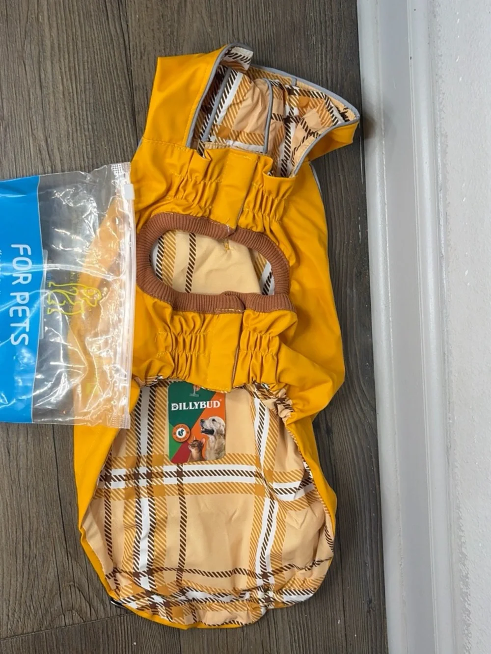 Yellow Pet Raincoat for Dogs - Water-Resistant Dog Jacket