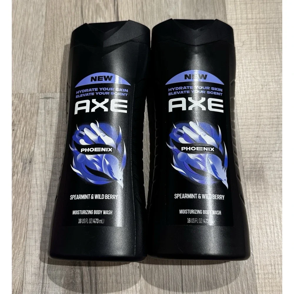 AXE Phoenix Spearmint & Wild Berry Hydrating Body Wash 16 fl oz 2 Pack