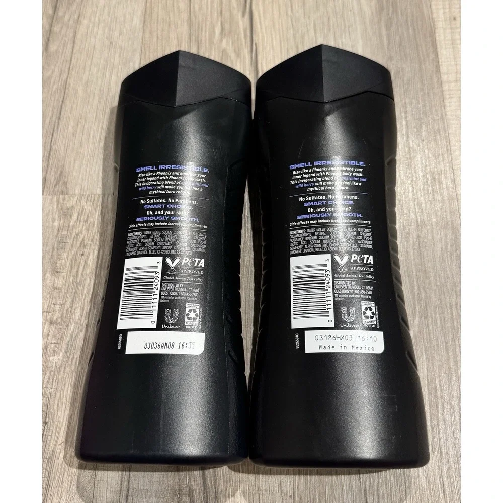 AXE Phoenix Spearmint & Wild Berry Hydrating Body Wash 16 fl oz 2 Pack