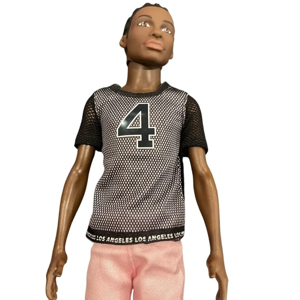 Mesh Shirt with Number 4 and Pink Pants