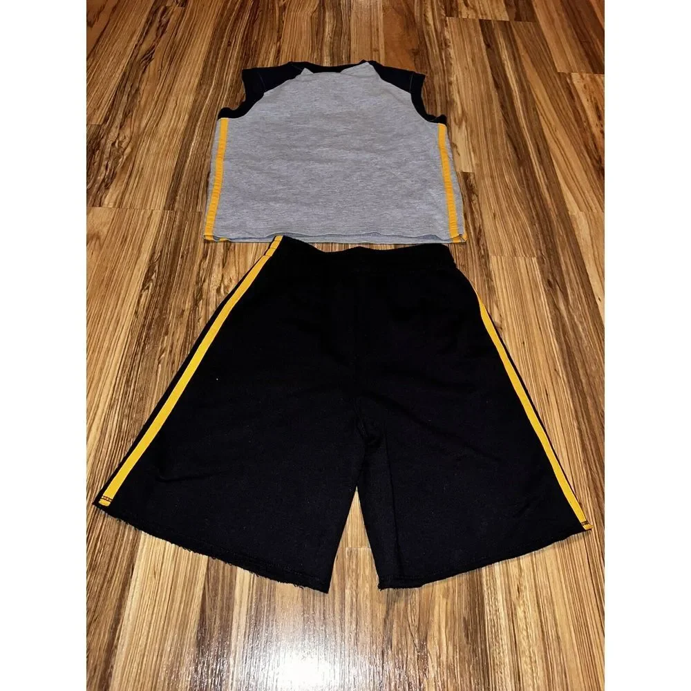 Adidas Pittsburgh Pirates MLB 2 Piece‎ Set Shirt & Shorts Outfit Boys Sz 5 6