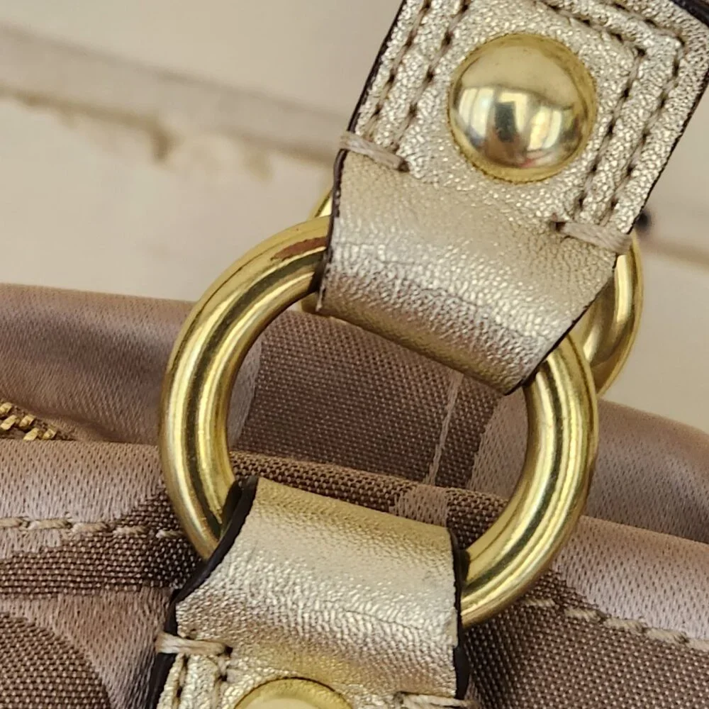 Coach Poppy Glam Applique 2 Way Shouler Bag Handbag Purse