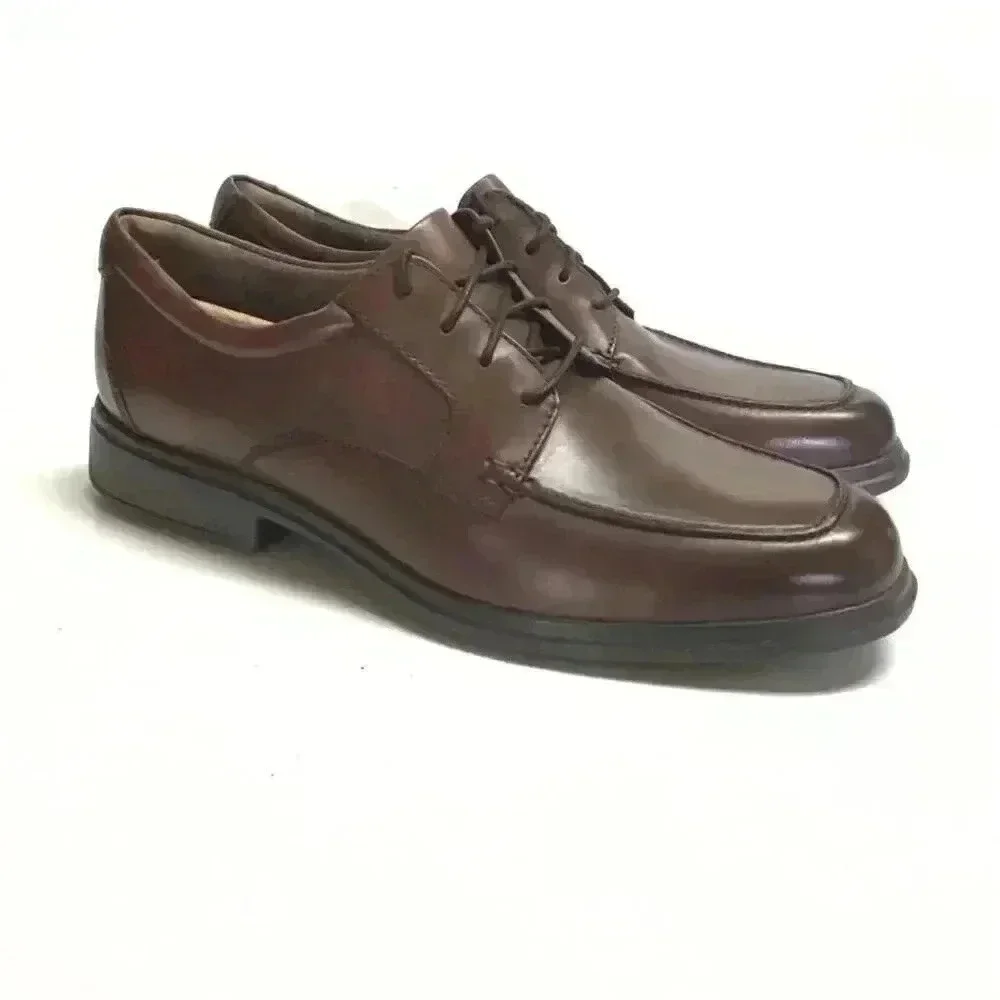 Bostonian Tifton Edge Mens 11D Oxford Dress Shoes Brown Leather Lace Up NEW