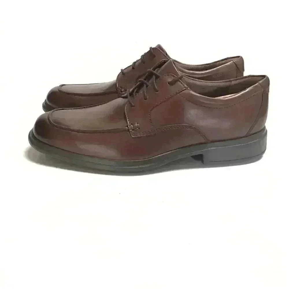 Bostonian Tifton Edge Mens 11D Oxford Dress Shoes Brown Leather Lace Up NEW