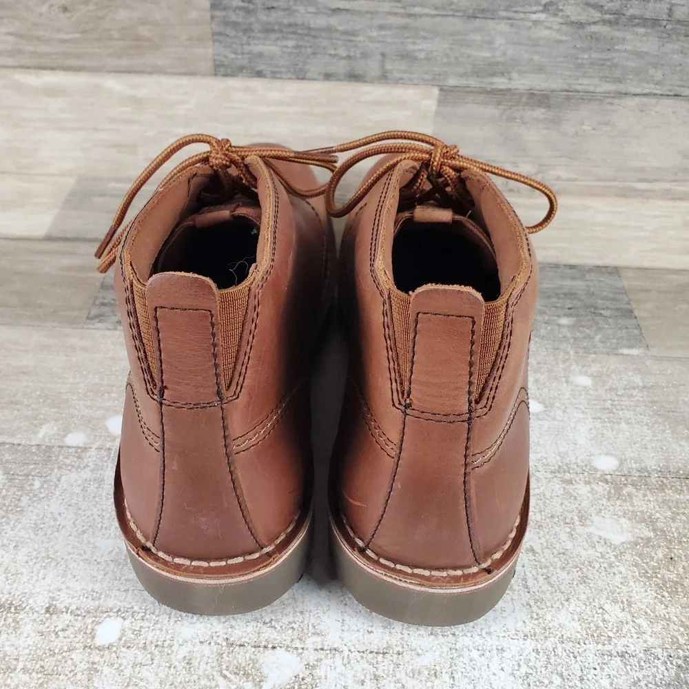 Clarks Eastridge Mid Mens‎ Chukka Boots Sz 9.5 Brown Leather Lace Up Ankle Boot