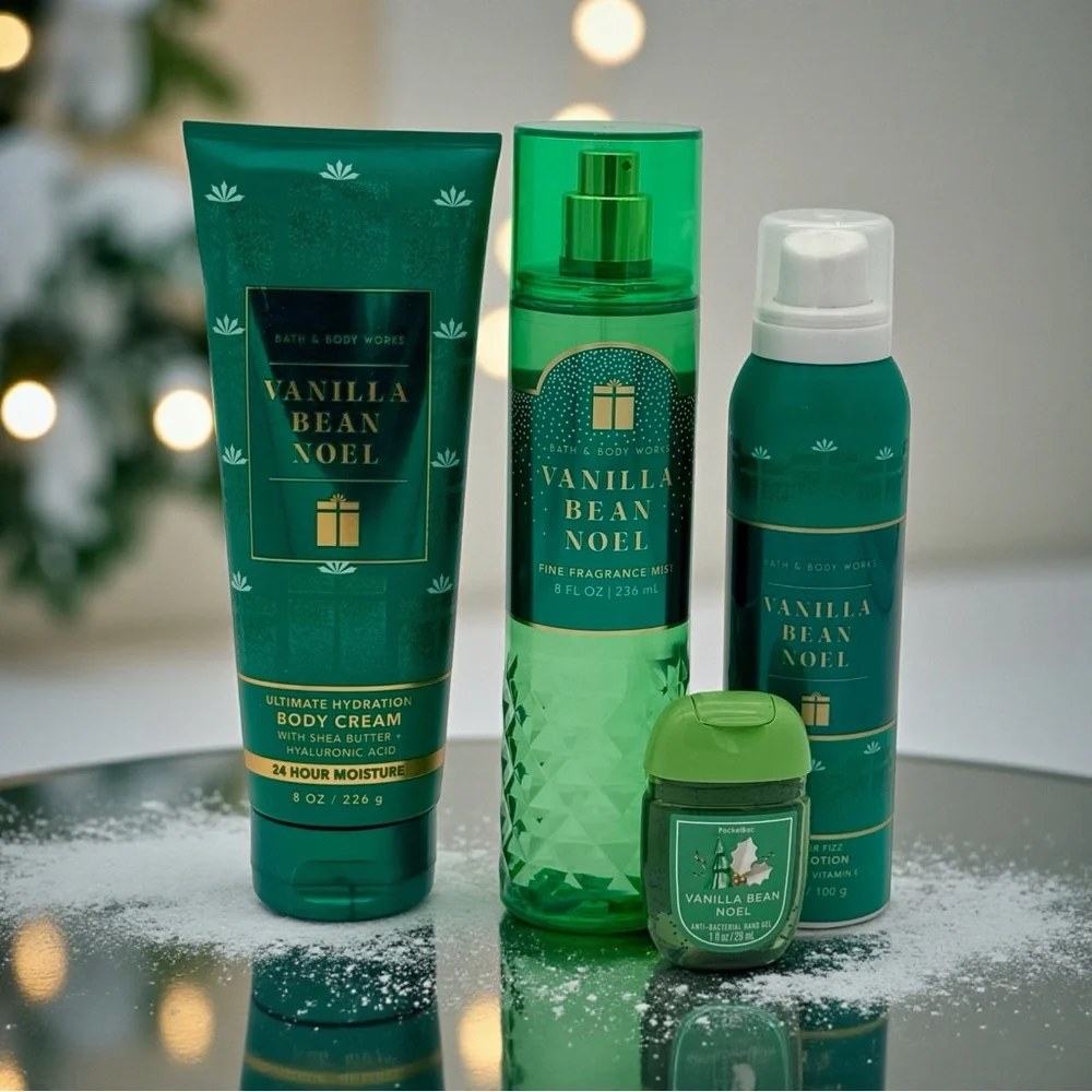 Bath & Body Works Vanilla Bean Noel Holiday Body Care Gift Set NWT