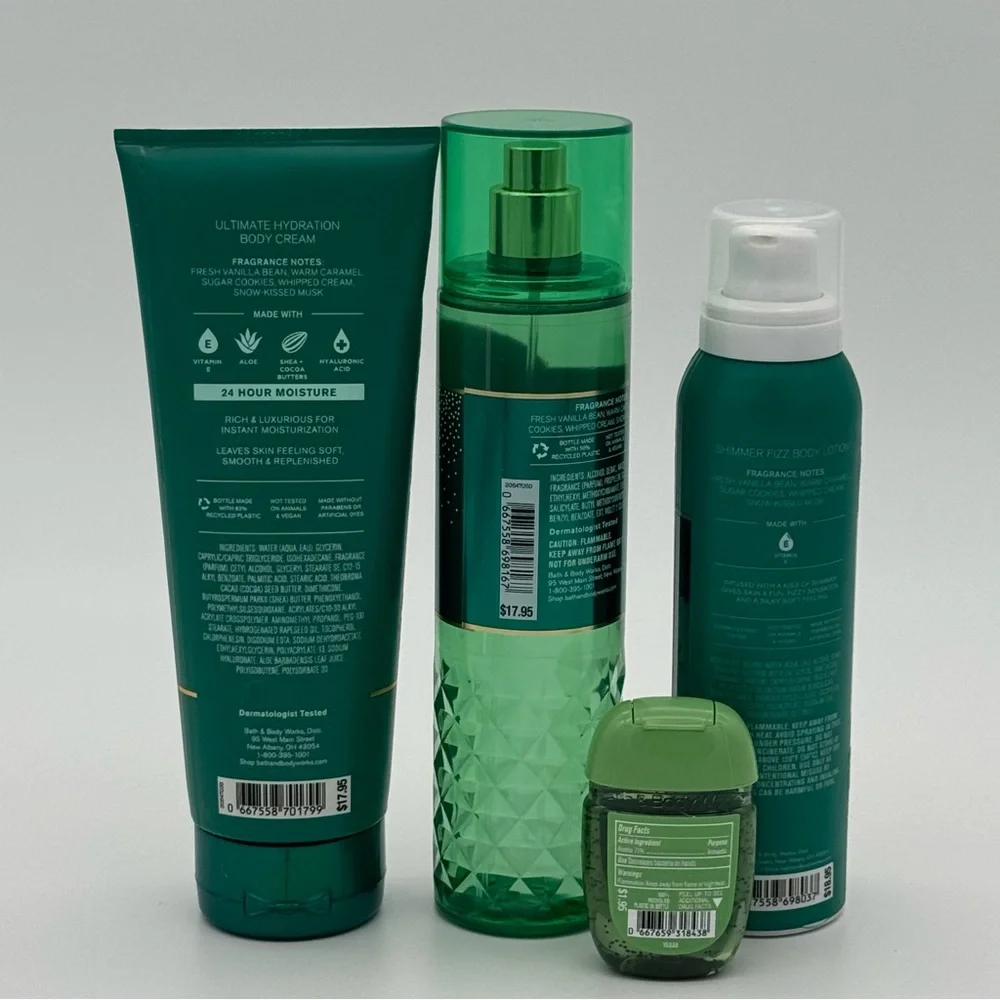 Bath & Body Works Vanilla Bean Noel Holiday Body Care Gift Set NWT