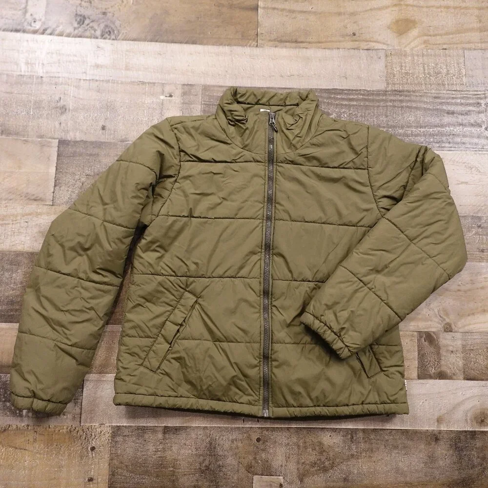 REI Co-op Puffer‎ Jacket Boys Large Olive Green Insulated FAIR